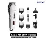 Kemei KM-809A Digital Electric Rechargeable Hair Trimmer