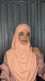 Malaysian Chicken ambrodary Strech Fabrics Ready Hijab-Bangi Color