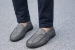 Premium Original Leather Breathable Loafer Dark Ash