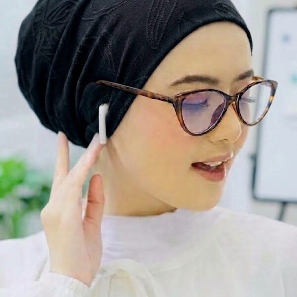 Pata Design fabrics Soft Jersey Inner Cap Black